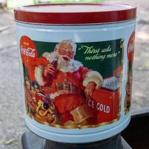 Santa Claus Popcorn Tin Coca-Cola